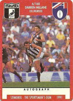 1991 Scanlens Stimorol #6 Darren Millane Front